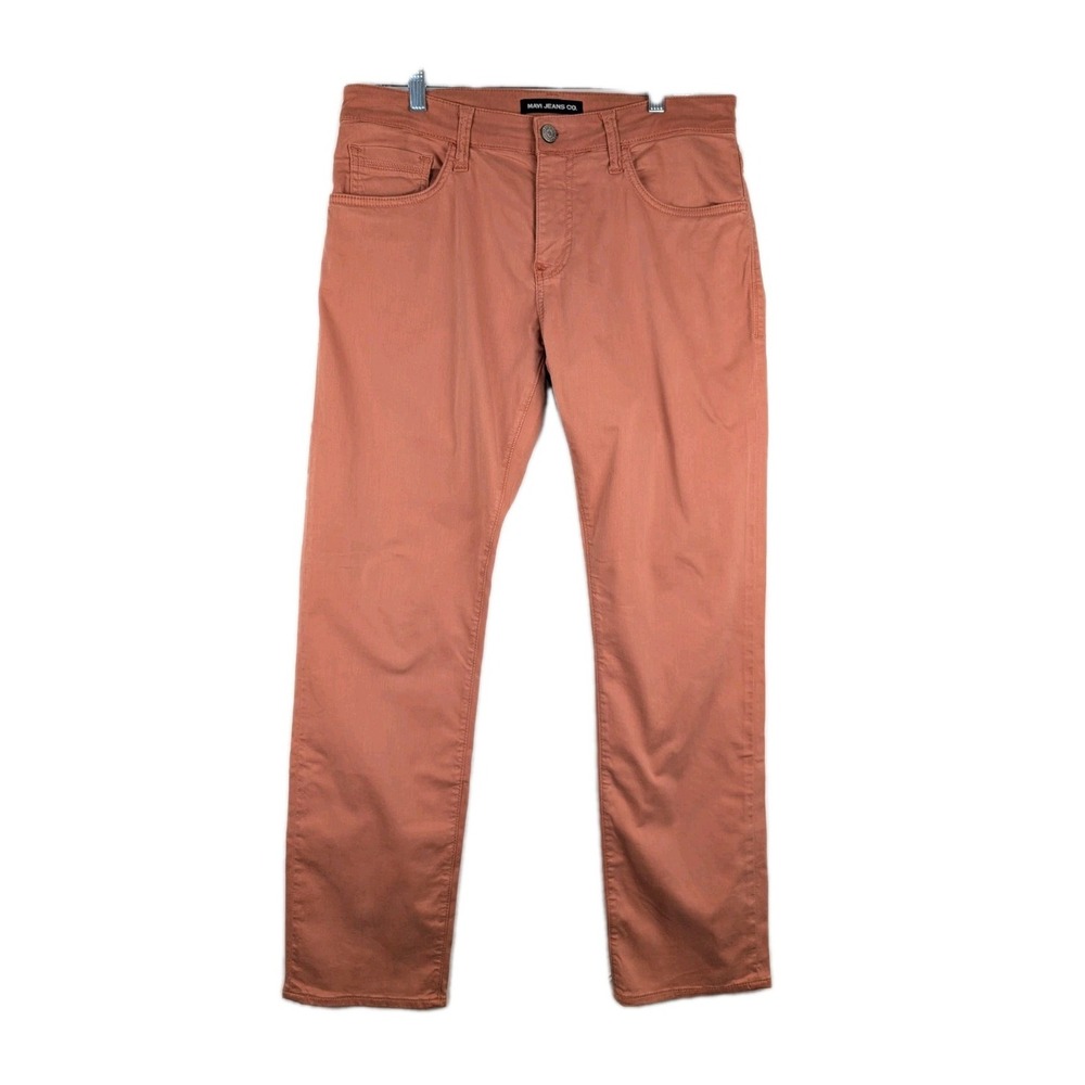 Mavi Zach Straight‎ Leg Pants Mens 33x32 Terracotta Orange Cotton Stretch Chino